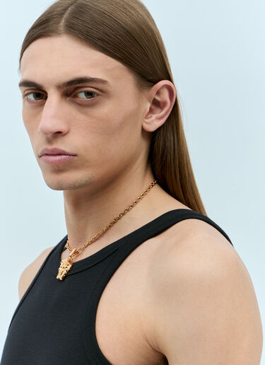 Versace 크리스털 라 메두사 목걸이 골드 ver0155041