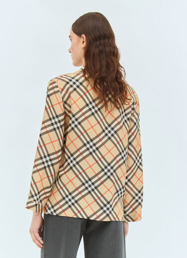 Burberry Check Silk Pyjama Shirt Beige bur0257003