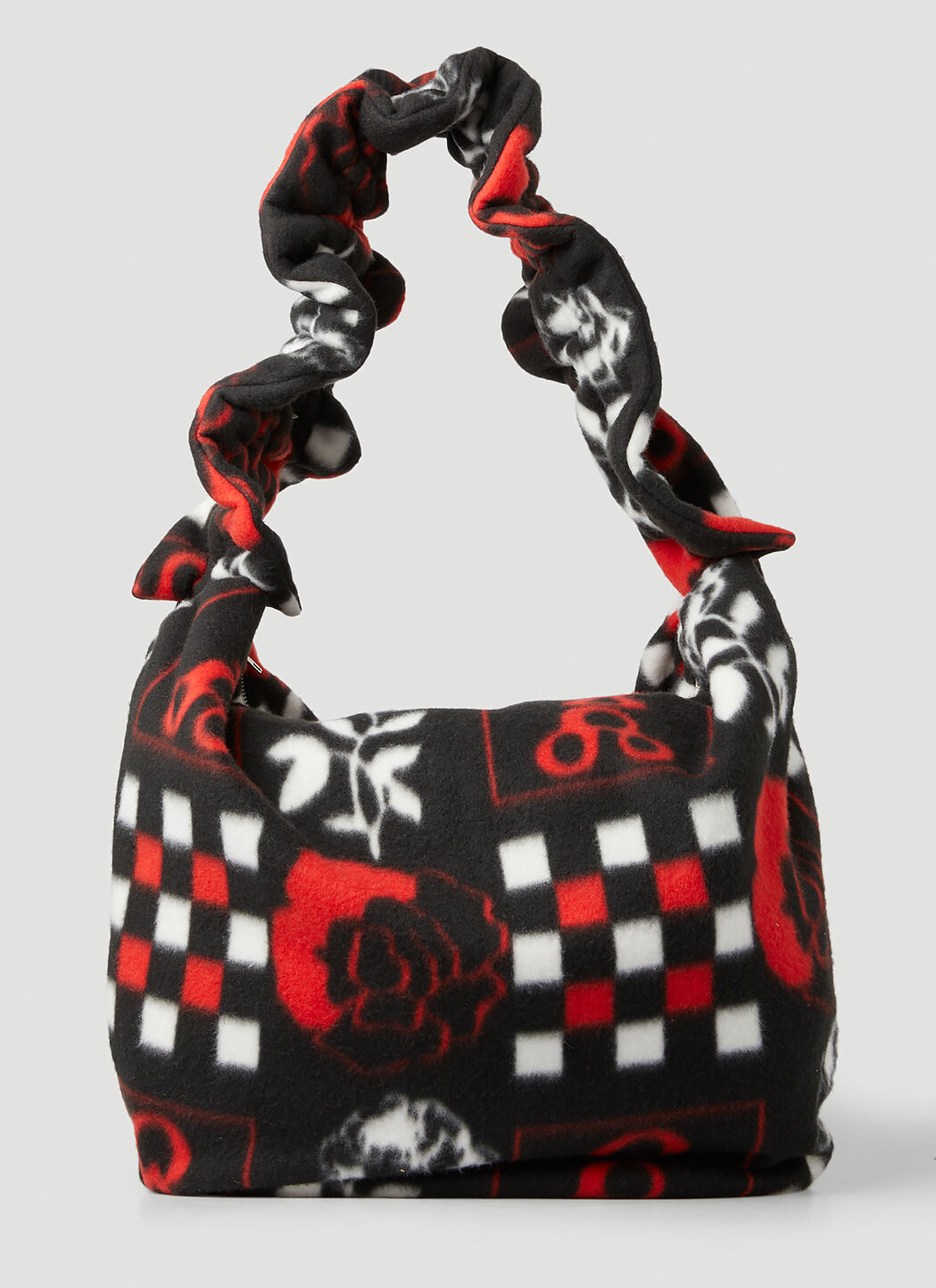 『1年保証』 Chopova Lowena Fleece Shoulder Bag in Black | LN-CC バッグ