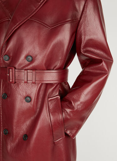Prada 더블 브레스티드 트렌치 코트 레드 pra0150010