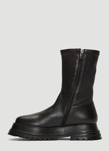 Burberry Hurr Leather Boots Black bur0241077