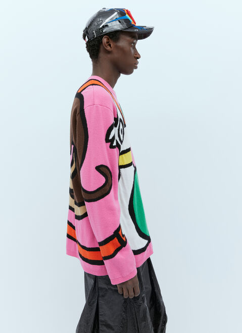 Walter Van Beirendonck Viper Wool Knit Sweater Black wlt0154025