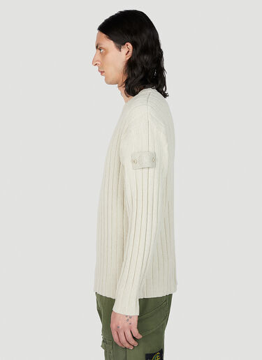 Stone Island Ghost Logo Patch Sweater Cream sto0152002