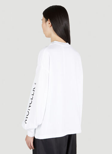 4 Moncler Hyke 徽标印花长袖 T 恤 白色 mhy0251008