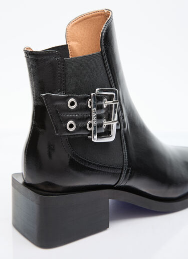 GANNI Chunky Buckle Chelsea Boots Black gan0255084