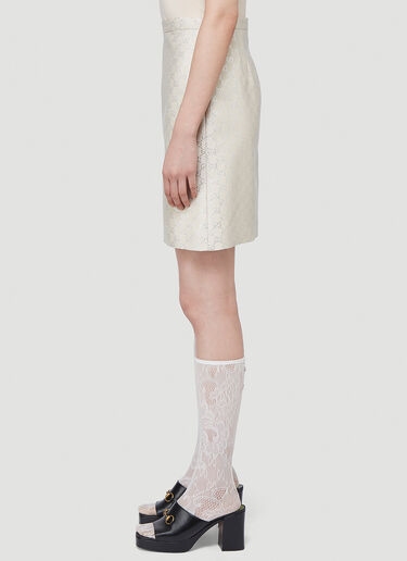 Gucci Lamé Skirt White guc0241015