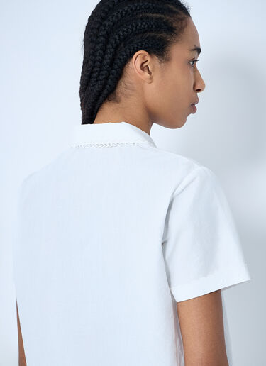 Miu Miu Logo Patch Shirt White miu0260043