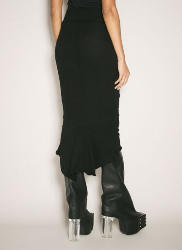 Rick Owens 니트 미디 스커트  블랙 ric0258007
