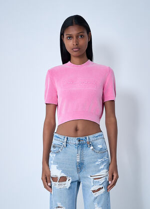 Alexander Wang Logo Motif Knitted Top White awg0261006