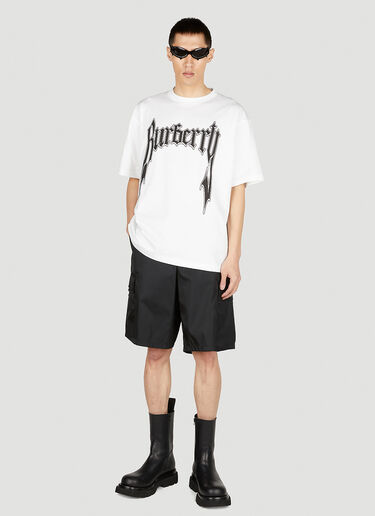 Burberry 로고 프린트 티셔츠 화이트 bur0152049