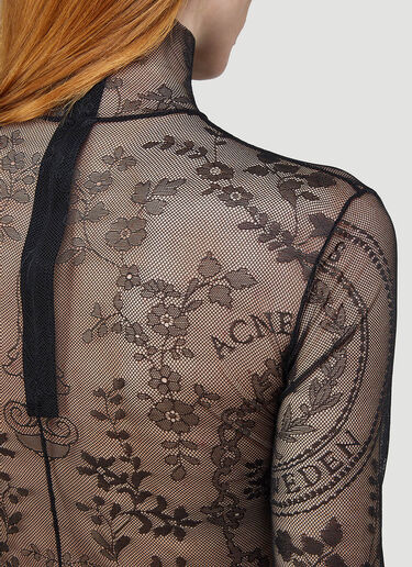 Acne Studios Emargareta Lace Bodysuit Black acn0244035
