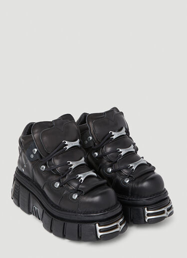 Vetements x ニューロック プラットフォームスニーカー ブラック vet0154014