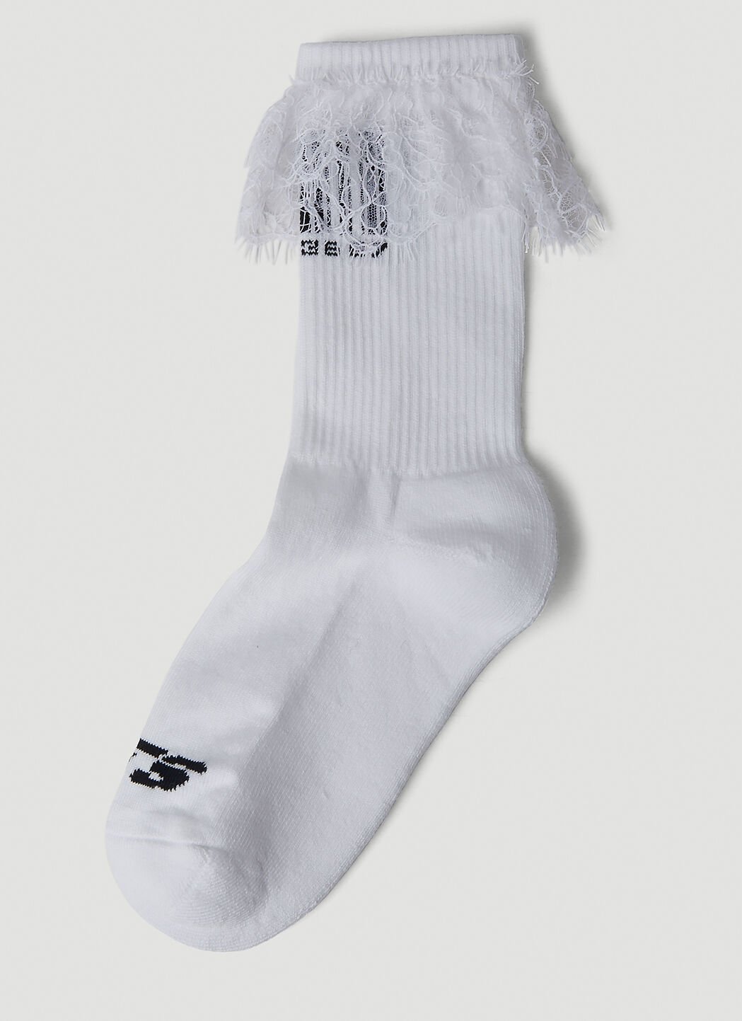 Balenciaga Lace Barcode Socks White bal0251021