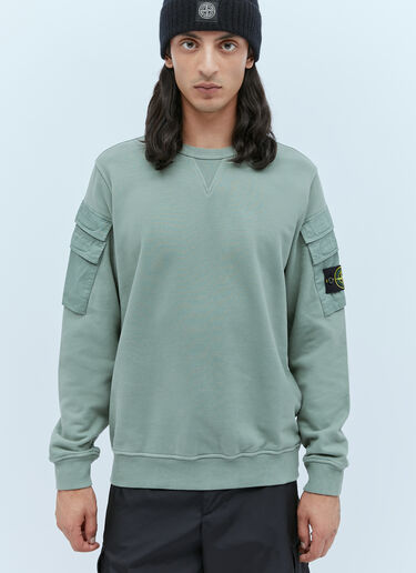 Compass Patch Sweatshirt Stone Island Compass Patch Sweatshirt Green sto0154055