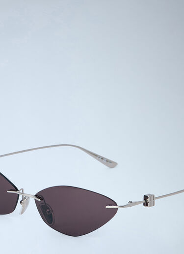 LN-CC® - Balenciaga: Nano Cat-Eye Sunglasses - Silver Balenciaga Nano Cat-Eye Sunglasses Silver bal0265050