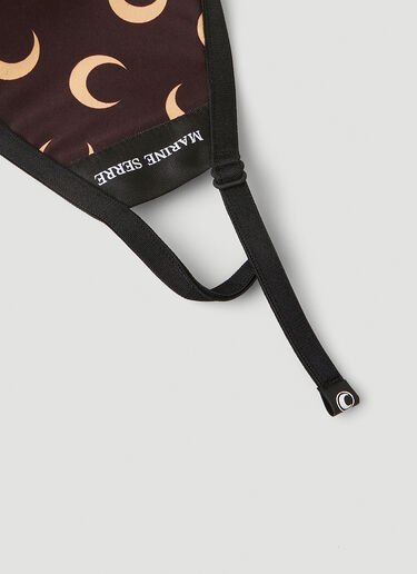 Marine Serre Moon Print Face Mask Brown mrs0342009