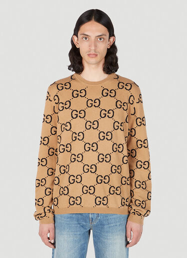 Gucci GG Jacquard Sweater Beige guc0152025