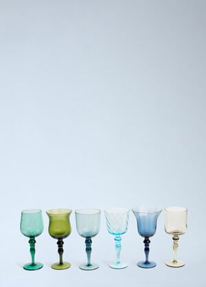 Bitossi Home Set Of Six Assorted Blue Goblets Multicolour wps0692575