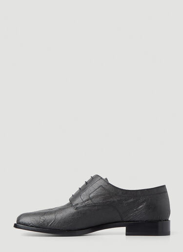 Maison Margiela Paper Effect Tabi Derby Shoes Black mla0148018