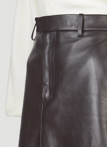 Bottega Veneta Leather Maxi Skirt Brown bov0249110