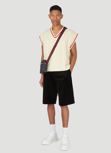 Gucci Cable Knit Sleeveless Sweater White guc0147033