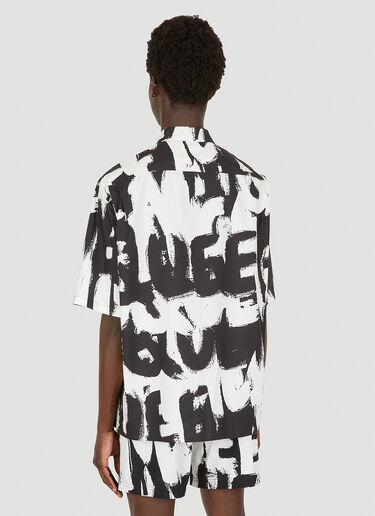 Alexander McQueen [그래피티] 셔츠 화이트 amq0149007