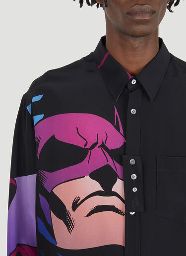 Lanvin Batman Graphic Print Shirt Black lnv0148017