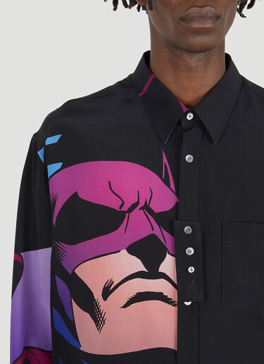 Lanvin Batman Graphic Print Shirt Black lnv0148017