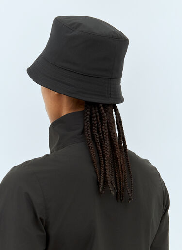 Moncler Logo Patch Bucket Hat Black mon0259024