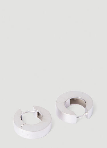 Tom Wood Arch Hoop Satin Small Earrings Silver tmw0251002