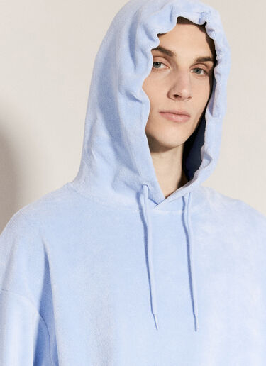 Martine Rose Terry Cloth Hooded Sweatshirt Blue mtr0156011