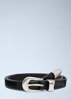 Our Legacy Curved Buckle Belt Black our0346003