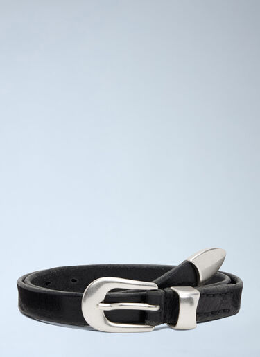 Our Legacy Curved Buckle Belt Black our0346003