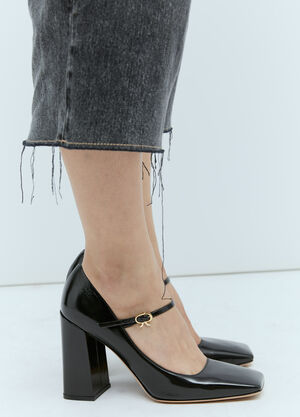 Ganni Freeda Leather Heels Navy gan0258054