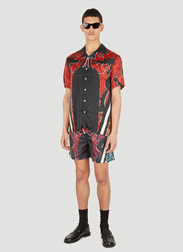 Dragon Print Bowling Shirt Phipps Dragon Print Bowling Shirt Red phi0148002