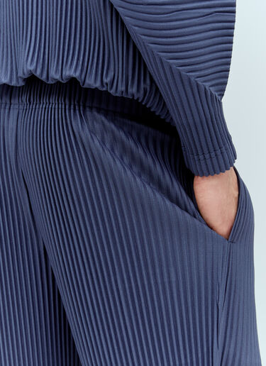 Homme Plissé Issey Miyake 월간 색상: 2월 플리츠 팬츠 블루 hmp0156009