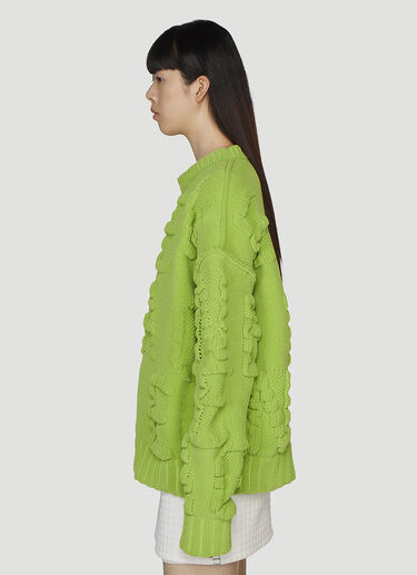 Bottega Veneta Alphabet Knit Chenille Sweater Green bov0247010