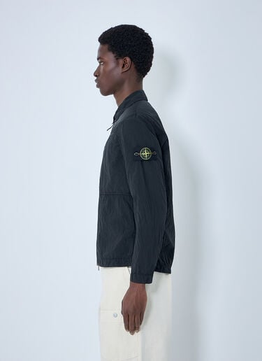Stone Island Zip-Front Technical Jacket Black sto0164049