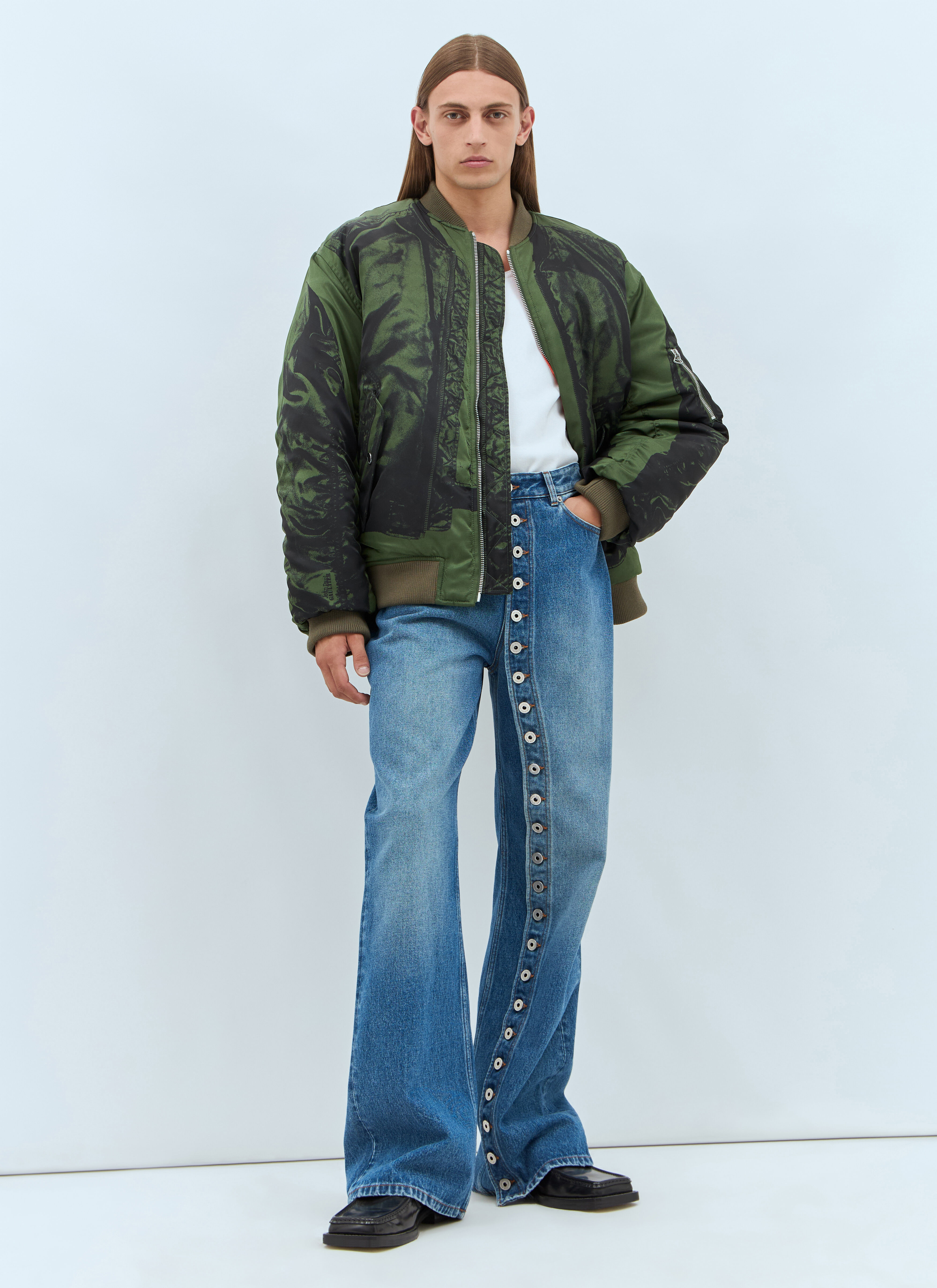 Jean Paul Gaultier Men's' Buttoned Leg Jeans in Blue | LN-CC®