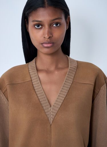 Wool-And-Cashmere-Blend Sweater Prada Wool-And-Cashmere-Blend Sweater Brown pra0262060