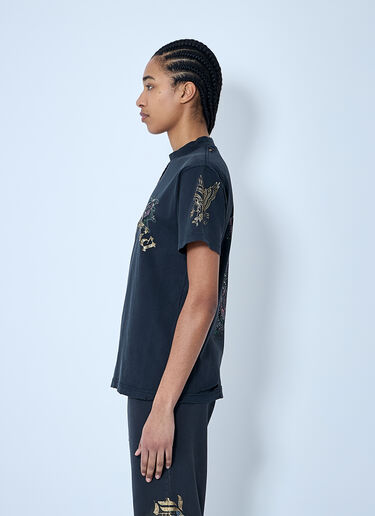 Balenciaga Tacky Tattoo Logo Motif T-Shirt Black bal0259049