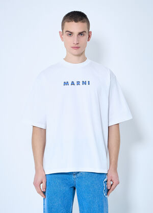 Marni 30th Anniversary Print T-Shirt Blue mni0159001
