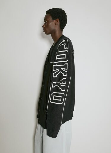 Y-3 로고 인타르시아 카디건 블랙 yyy0354002