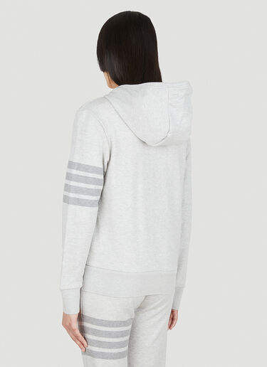 Thom Browne Striped Hooded Sweatshirt Grey thb0249029