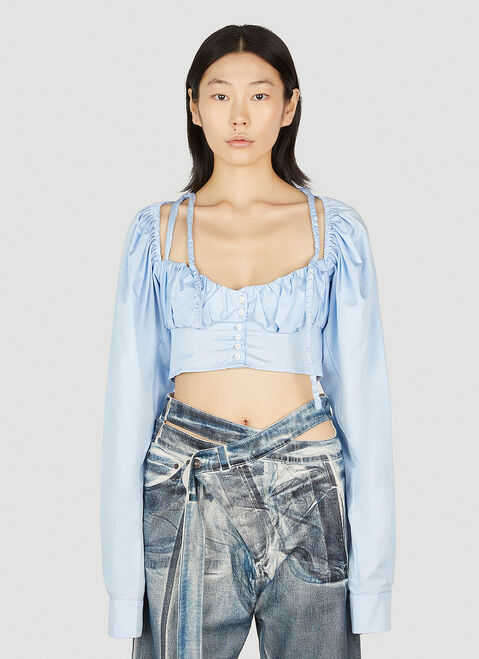 Ottolinger Dirndl Ruched Top Blue ott0253014