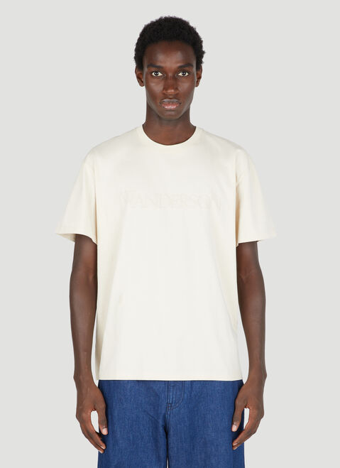 JW Anderson Logo Embroidery T-Shirt Beige jwa0154013