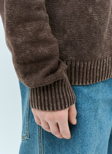 Acid-Washed Knit Sweater Acne Studios Acid-Washed Knit Sweater Brown acn0155018