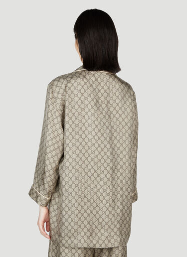 Gucci GG Supreme Silk Shirt Khaki guc0253078