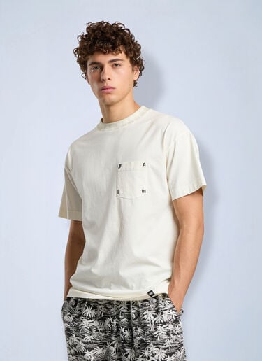 Palm Angels Palm Ribbed Regular T-Shirt White pma0166272