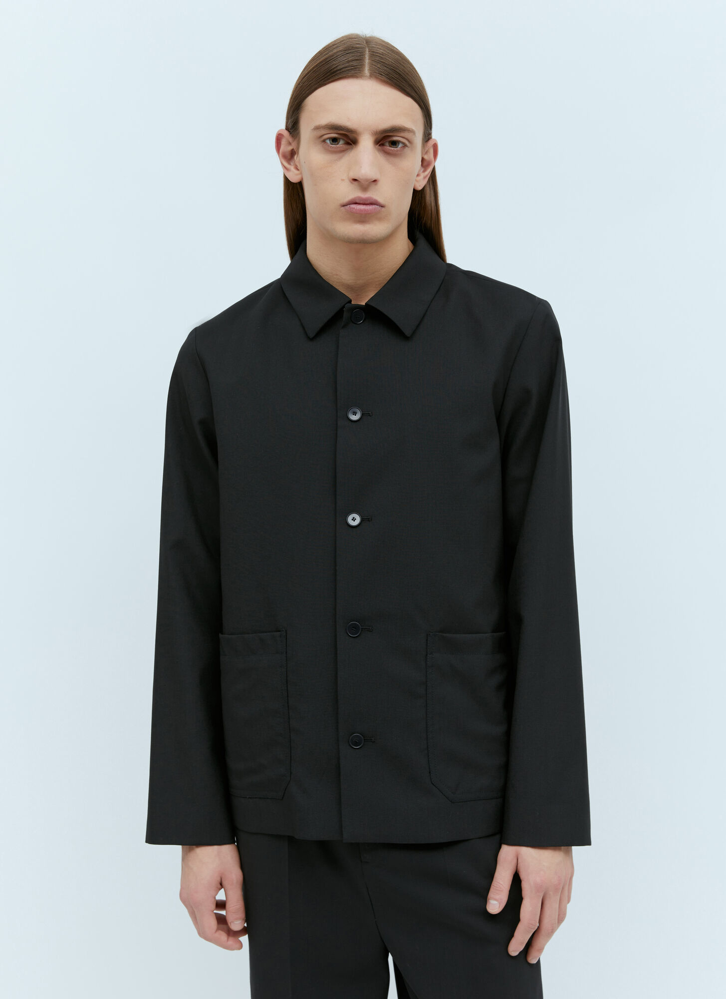 Shop Apc Georges Wool Jacket In Black